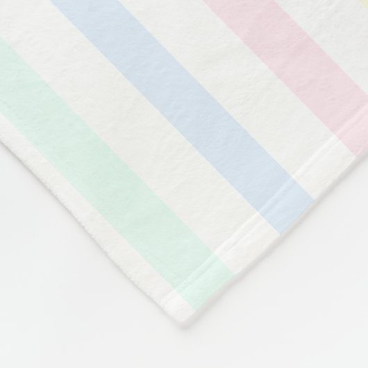 Candy Stripes Pastel Rainbow Colors Large Baby Fleecedecke (Ecke)