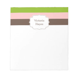 Candy Stripes Personalisiert Notepad Notizblock