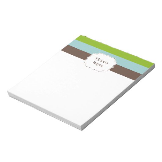 Candy Stripes Personalisiert Notepad Notizblock (Rotiert)