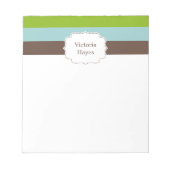 Candy Stripes Personalisiert Notepad Notizblock (Vorderseite)