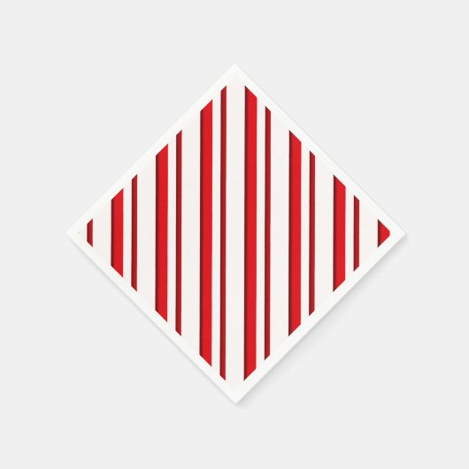 Candy Stripes, Pfefferminze rot & weiß Serviette (Ecke)