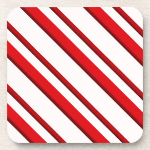 Candy Stripes, Pfefferminze rot & weiß Untersetzer