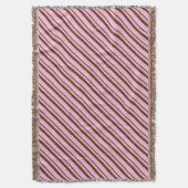 Candy Stripes, rosa und schokoladenbraun Decke (Vorderseite Vertikal)