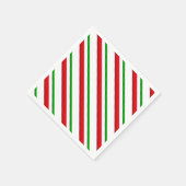 Candy Stripes, rot, grün und weiß Serviette (Ecke)