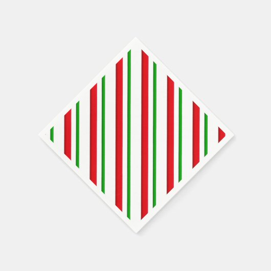 Candy Stripes, rot, grün und weiß Serviette (Ecke)
