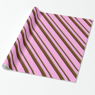 Candy stripes - Schokolade auf rosa Geschenkpapier