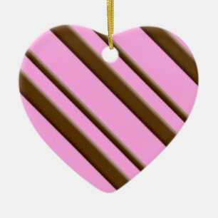 Candy stripes - Schokolade auf rosa Keramikornament