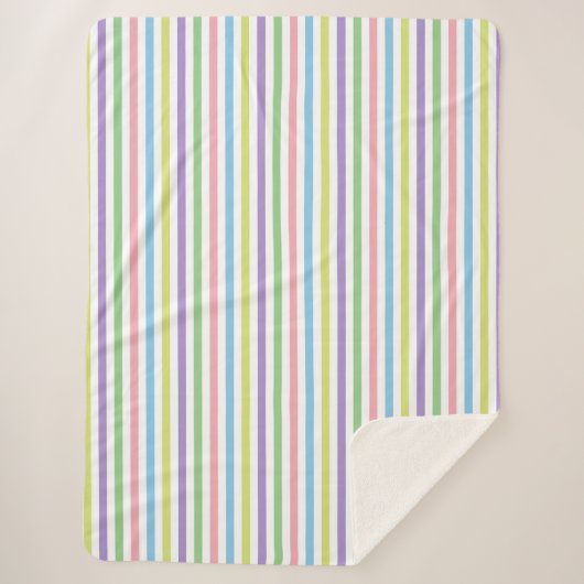 Candy Stripes Sherpadecke (Vorderseite)