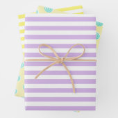 Candy Stripes und Lollipops Pastel Geschenkpapier Set (Beispiel)