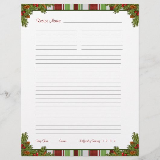 Candy Stripes Weihnachtsrezepte Befeuchter Beilage (Vorderseite)