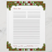 Candy Stripes Weihnachtsrezepte Befeuchter Beilage (Vorne/Hinten)