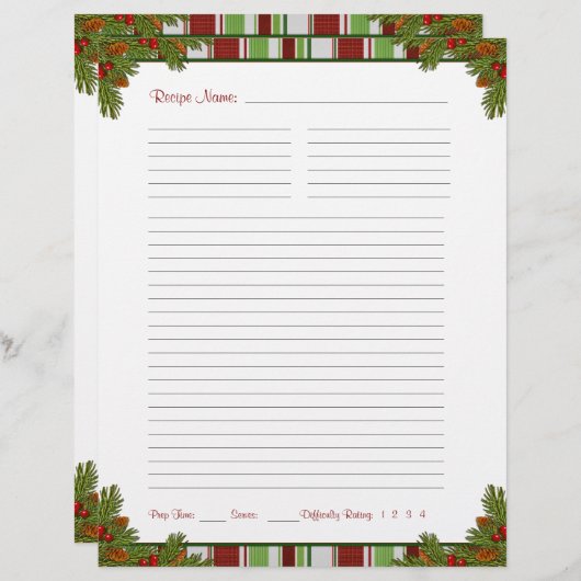 Candy Stripes Weihnachtsrezepte Befeuchter Beilage (Vorne/Hinten)