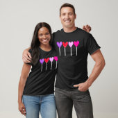 Candy Suckers Lollipop Heart Shape Valentine Match T-Shirt (Unisex)