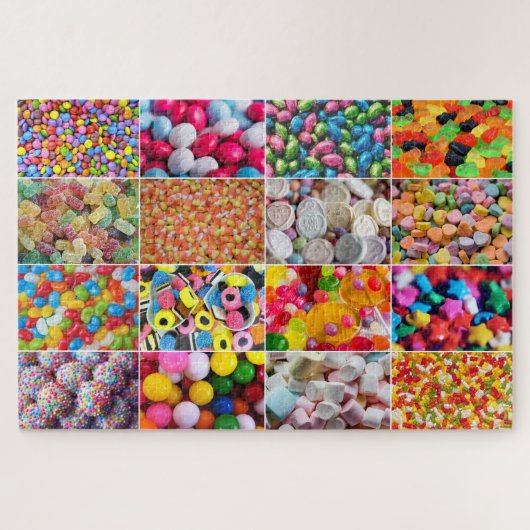 Candy Süßigkeiten Collage Puzzle (Horizontal)