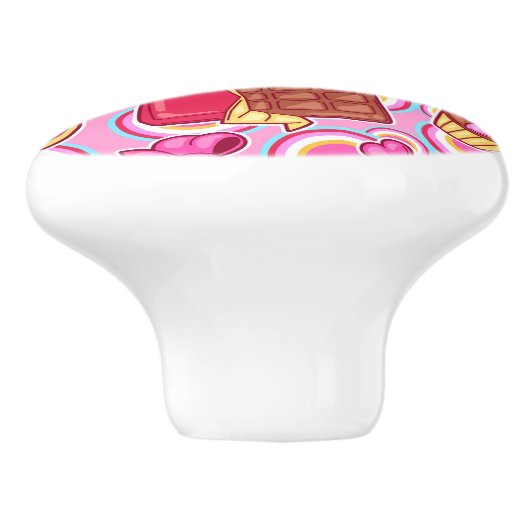 Candy Süßigkeiten Girls Room Keramikknauf (Seitenansicht)