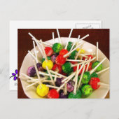 Candy-Süßigkeiten Lollipop-sucker Snack Leckerei y Postkarte (Vorne/Hinten)