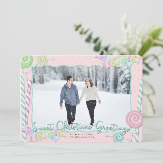 Candy Süßigkeiten Weihnachten mit Foto (Stehend Vorderseite)