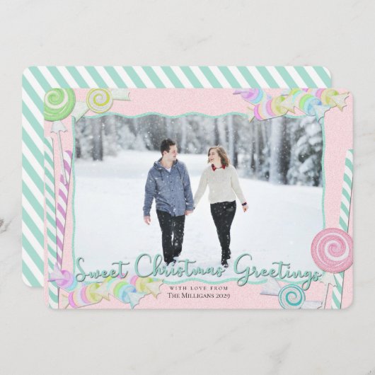 Candy Süßigkeiten Weihnachten mit Foto (Vorne/Hinten)