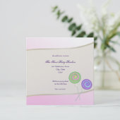 Candy Sweet Bat Mitzvah Einladung (Stehend Vorderseite)