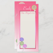 Candy Sweet Bat Mitzvah Programmkarte Programm (Vorne/Hinten)