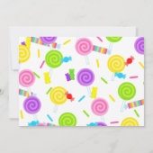 Candy Sweet Celebration Birthday Party Foto Einladung (Rückseite)