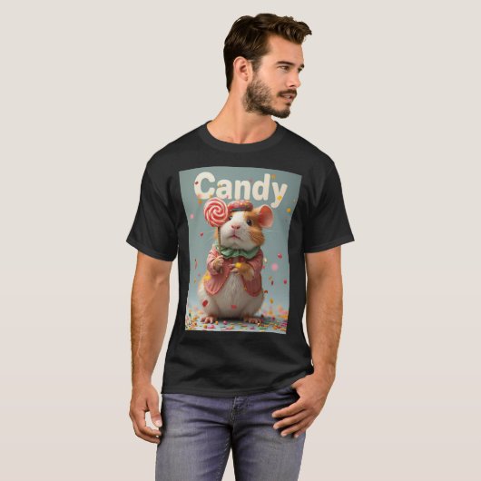 Candy – Sweet Clown Guinea Pig Halloween Tee (Vorne ganz)