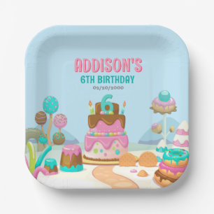 Candy Sweet Girl's Candyland Geburtstag Pappteller