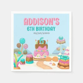 Candy Sweet Girl's Candyland Geburtstag Serviette
