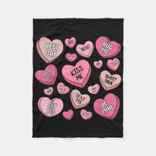 Candy Sweet Heart Liebe Valentinstag Shirt Frauen Fleecedecke
