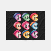 Candy Sweet Heart Valentines Day Design For Women Fleecedecke (Vorderseite (Horizontal))