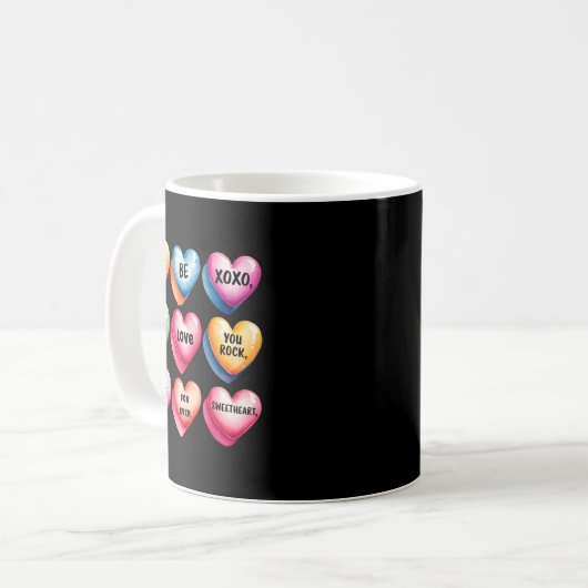 Candy Sweet Heart Valentines Day Design For Women  Kaffeetasse (Vorderseite Links)