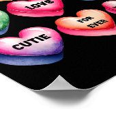 Candy Sweet Heart Valentines Day Design For Women  Poster (Ecke)