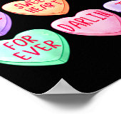 Candy Sweet Hearts Love Valentines Day Shirt Women Poster (Ecke)