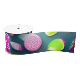 Candy Sweet pink grün, weiße, vielfarbige Bonbons Satinband