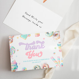 Candy Sweet Shop Pastel Girls Geburtstag Dankeskarte