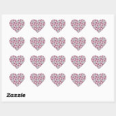 Candy Swirl Herz-Aufkleber (Blatt)