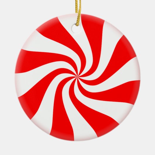 Candy Swirl Keramik Ornament (Vorne)
