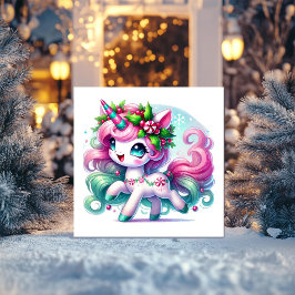 Candy Swirl Unicorn Magic Feiertagskarte
