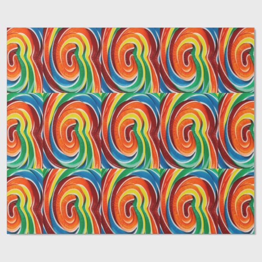 Candy Swirl Wrapping Paper Geschenkpapier (Flach)