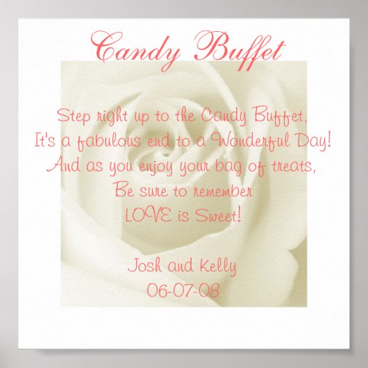 Candy Table Gedicht Poster (Vorne)
