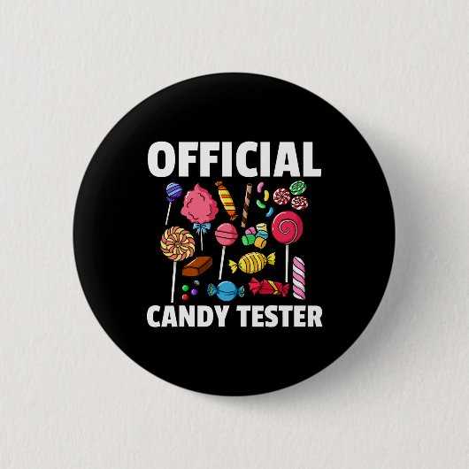 Candy Tester Lollipop Süßigkeiten verschenken Hall Button (Vorderseite)