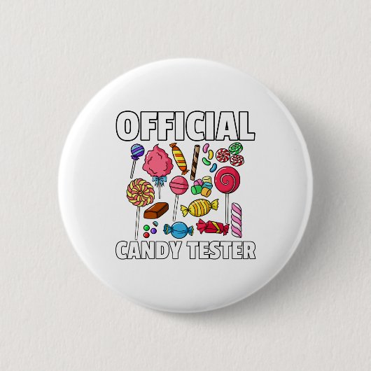 Candy Tester Lollipop Süßigkeiten verschenken Hall Button (Vorderseite)