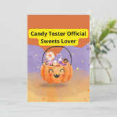 Candy Tester Official Sweets Lover Dankeskarte (Stehend Vorderseite)