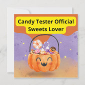 Candy Tester Official Sweets Lover Einladung (Vorderseite)