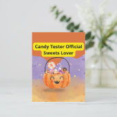 Candy Tester Official Sweets Lover Postkarte (Stehend Vorderseite)