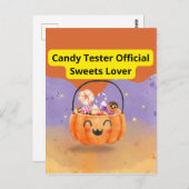 Candy Tester Official Sweets Lover Postkarte (Vorne/Hinten)