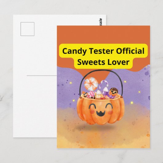 Candy Tester Official Sweets Lover Postkarte (Vorne/Hinten)