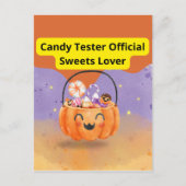 Candy Tester Official Sweets Lover Postkarte (Vorderseite)