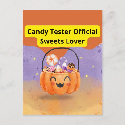 Candy Tester Official Sweets Lover Postkarte (Vorderseite)