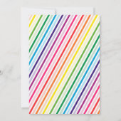 Candy Thema, Schokolade, Goldene Karte, Regenbogen Einladung (Rückseite)